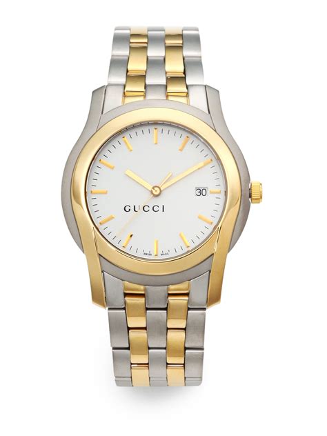 gucci silver watch mens|gucci watch silver and gold.